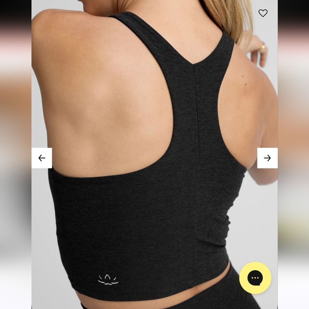 Beyond Yoga Women's Soft Black Spacedye Refocus Cropped Racerback Tank Top - XL - Picture 12 of 12